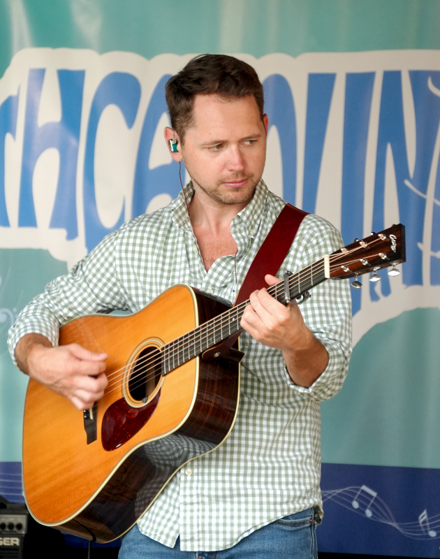 Clint Coker with The Edgar Loudermilk Band at the 2026 North Carolina State Bluegrass Festival in Cherokee - photo © Jeff Lahr