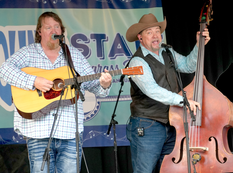 Tucker McCandless and Edgar Loudermilk at the 2026 North Carolina State Bluegrass Festival in Cherokee - photo © Jeff Lahr
