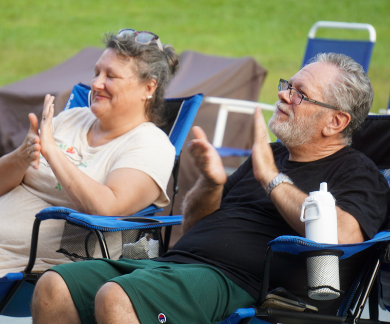 Enjoying the Lovesick Drifters on Wednesday at the 2026 North Carolina State Bluegrass Festival - photo © Jeff Lahr
