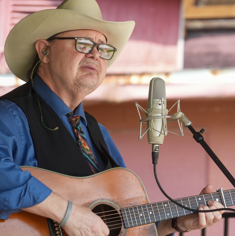 Junior Sisk at the 2026 North Carolina State Bluegrass Festival in Cherokee - photo © Jeff Lahr