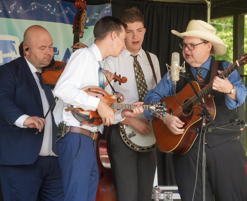 Junior Sisk & Ramblers Choice at the 2026 North Carolina State Bluegrass Festival in Cherokee - photo © Jeff Lahr