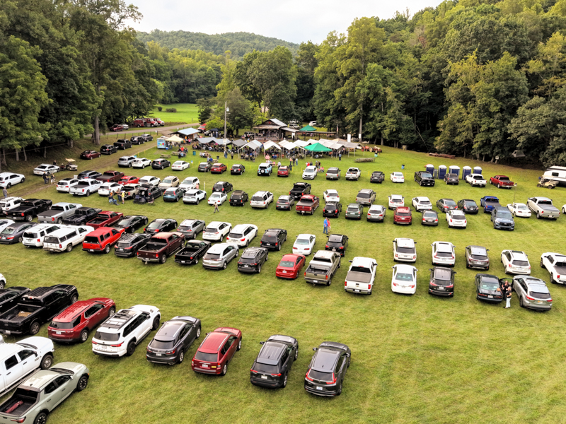 Parking area at the 2026 Nunn Brother Bluegrass Festival - photo © G. Nicholas Hancock
