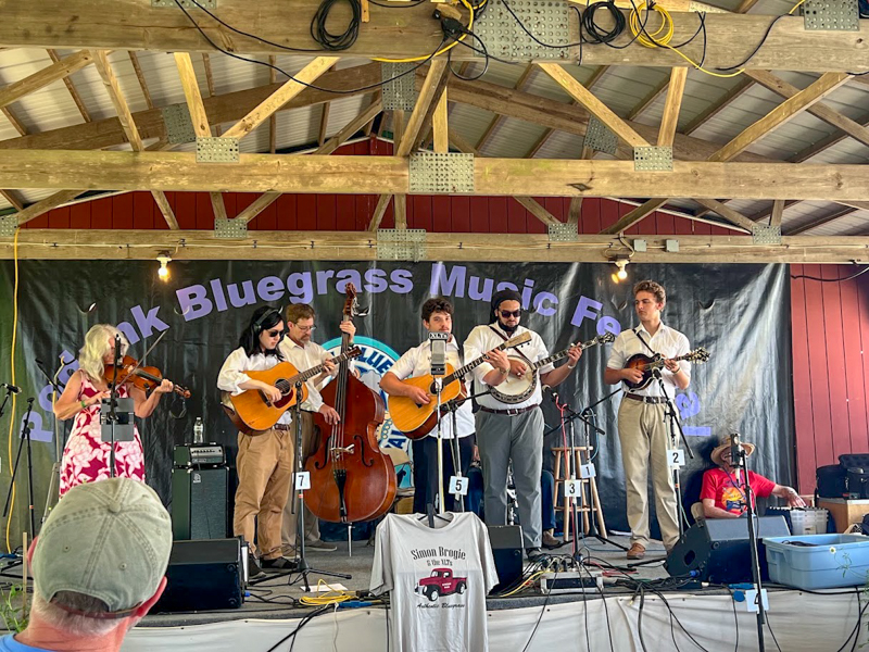 Simon Brogie & the XLTs at the 2026 Podunk Bluegrass Music Festival - photo © Dale Cahill