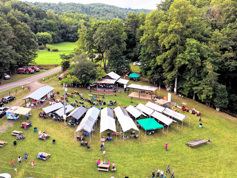 Stage and audience area at the 2026 Nunn Brother Bluegrass Festival - photo © G. Nicholas Hancock