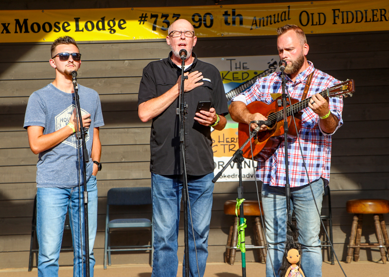 Tommy Nichols sings the National Anthem at the 2026 Old Fiddlers’ Convention – photo © G. Nicholas Hancock