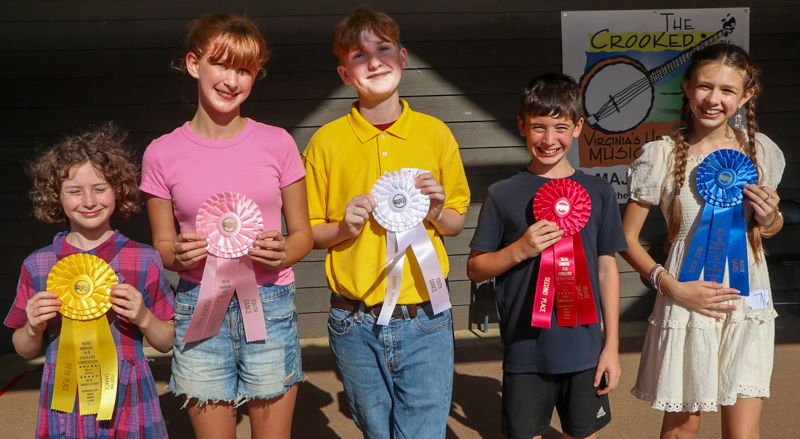 Winners in Youth Flatfoot Dance at the 2026 Old Fiddlers’ Convention – photo © G Nicholas Hancock