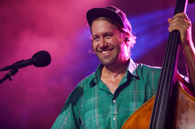 A. Denton Turner with Magoo at the 2026 Earl Scruggs Music Festival - photo © Bryce LaFoon