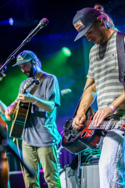 Erik Hill and Dylan Flynn with Magoo at the 2026 Earl Scruggs Music Festival - photo © Bryce LaFoon