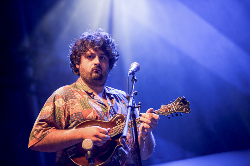 Harry Clark with Béla Fleck at the 2026 Earl Scruggs Music Festival - photo © Bryce LaFoon