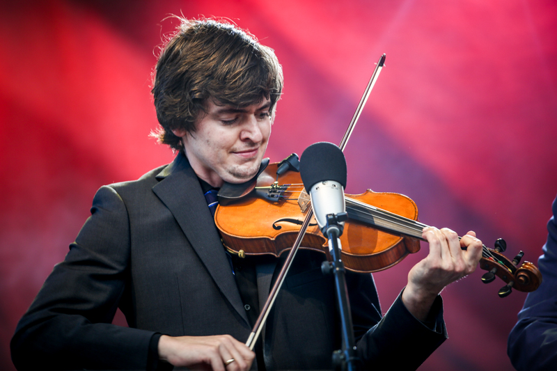 Christian Ward with The Del McCoury Band at the 2026 Earl Scruggs Music Festival - photo © Bryce LaFoon