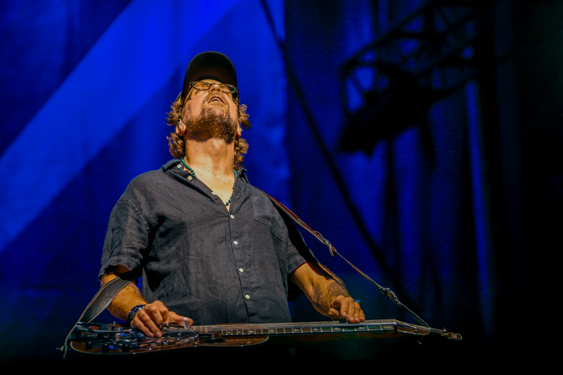 Anders Beck with Greensky Bluegrass at the 2026 Earl Scruggs Music Festival - photo © Bryce LaFoon