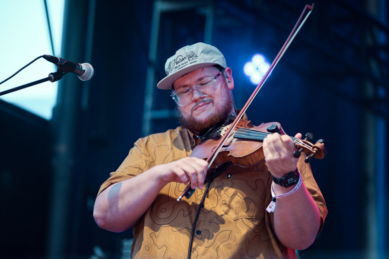 Josiah Nelson with Mountain Grass Unit at the 2026 Earl Scruggs Music Festival - photo © Bryce LaFoon