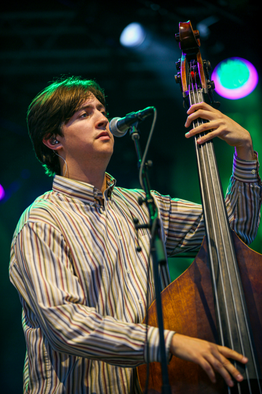 Sam Wilson with Mountain Grass Unit at the 2026 Earl Scruggs Music Festival - photo © Bryce LaFoon