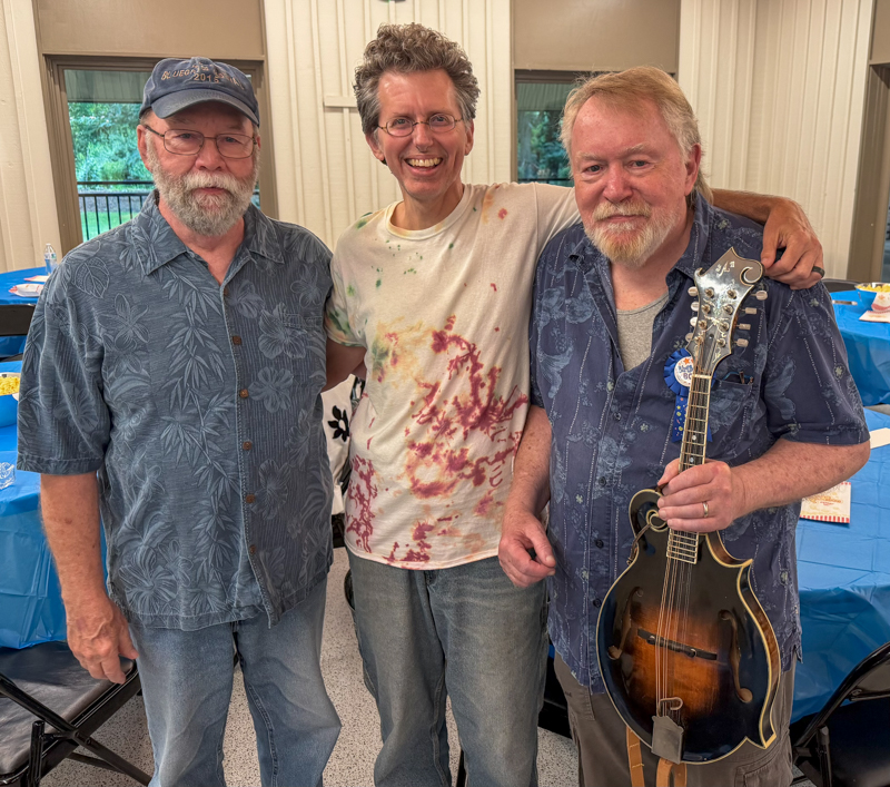 The Dog Run Boys - Bernie Cunningham and Don Shean with Bob Artis at his 80th birthday celebration (7/26/26) - photo © Karen Artis