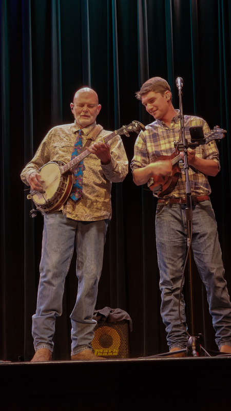 Sammy Shelor and Adam Miller with Lonesome River Band at Zoograss 2026 - photo © Laura Tate Photography