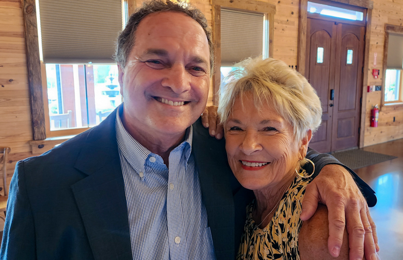 Larry Stephenson and Sherry Boyd at Allen Mills' Celebration of Life (9/20/26) - photo © Sandy Hatley