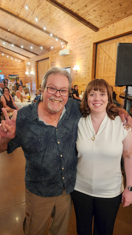 Buddy Michaels and Jeanne Mills at Allen Mills' Celebration of Life (9/20/26) - photo © Sandy Hatley