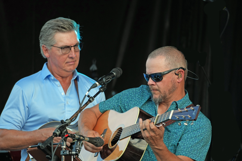 Alan Bibey and Caleb Smith with Balsam Range at the 2026 Canton Labor Day Celebration - photo © Jeff Lahr