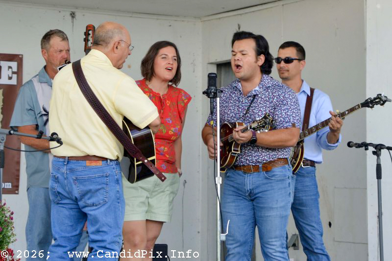 Sally Ziesing joins Traditional Grass at the debut Remington Ryde Reunion Bluegrass Festival - photo © Bill Warren