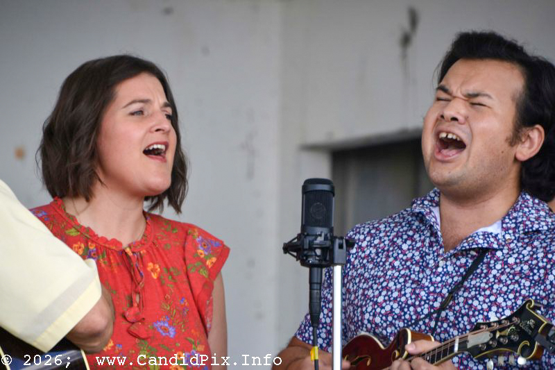 Sally and Matthew Ziesing with Traditional Grass at the debut Remington Ryde Reunion Bluegrass Festival - photo © Bill Warren