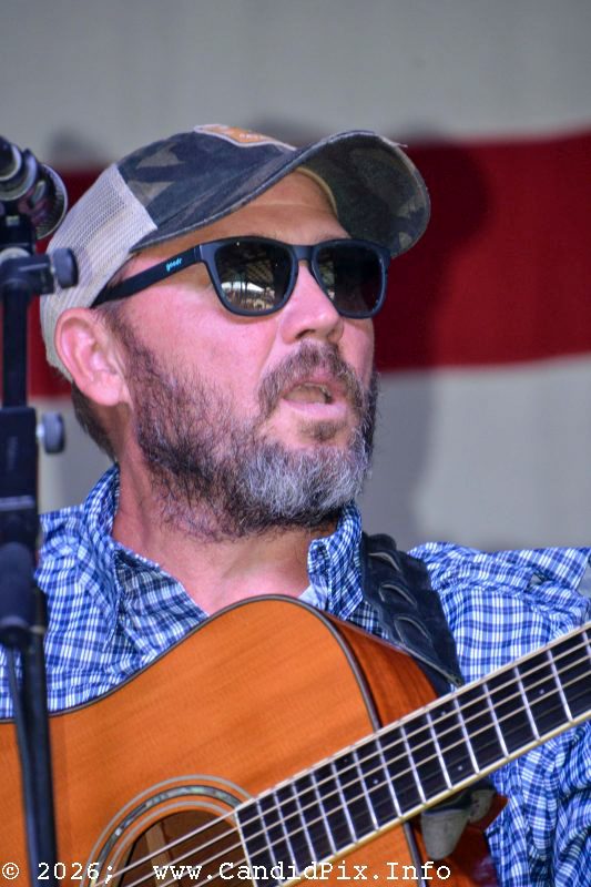 Zack Shifflett with Blue Ridge Thunder at the 2026 Nothin' Fancy Bluegrass Festival - photo © Bill Warren