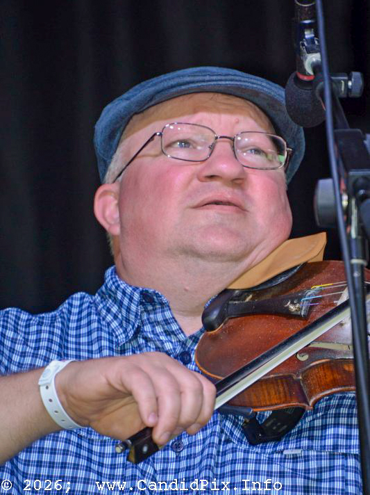 Anthony Van Pelt with Blue Ridge Thunder at the 2026 Nothin' Fancy Bluegrass Festival - photo © Bill Warren