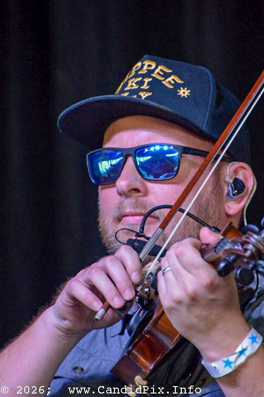 Stephen Burwell with Authentic Unlimited at the 2026 Nothin' Fancy Bluegrass Festival - photo © Bill Warren