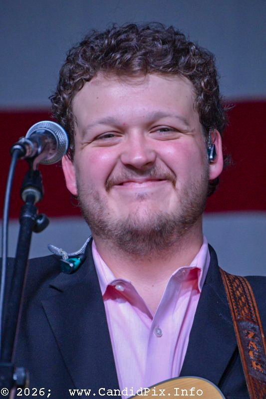 Zack Arnold with Rhonda Vincent & The Rage at the 2026 Nothin' Fancy Bluegrass Festival - photo © Bill Warren