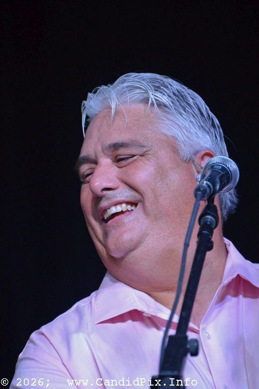 Mickey Harris with Rhonda Vincent & The Rage at the 2026 Nothin' Fancy Bluegrass Festival - photo © Bill Warren
