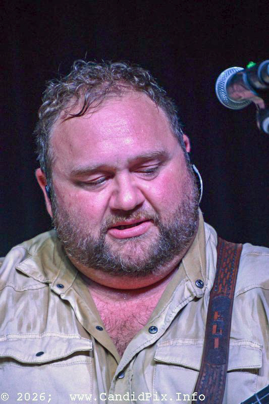Eli Johnston with Authentic Unlimited at the 2026 Nothin' Fancy Bluegrass Festival - photo © Bill Warren