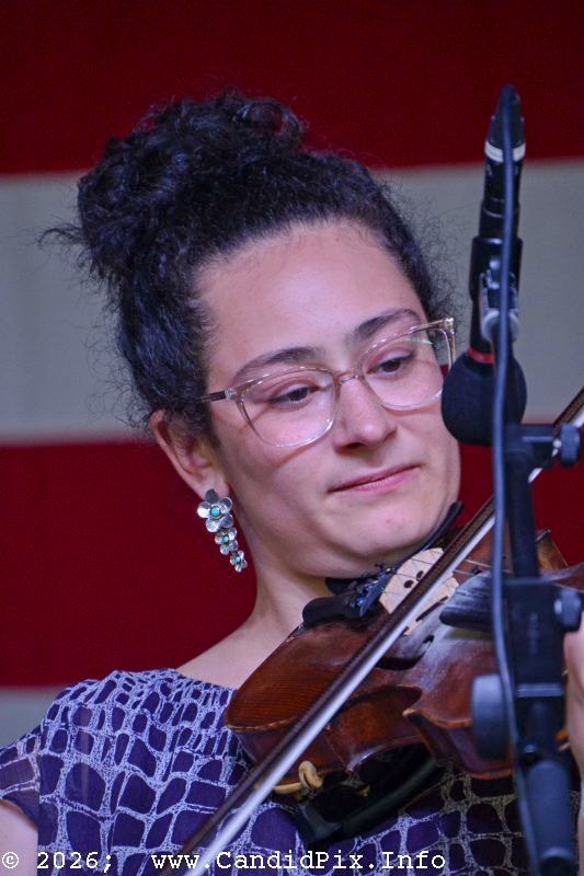 Layla Catafio with Dave Adkins & Mountain Soul at the 2026 Nothin' Fancy Bluegrass Festival - photo © Bill Warren