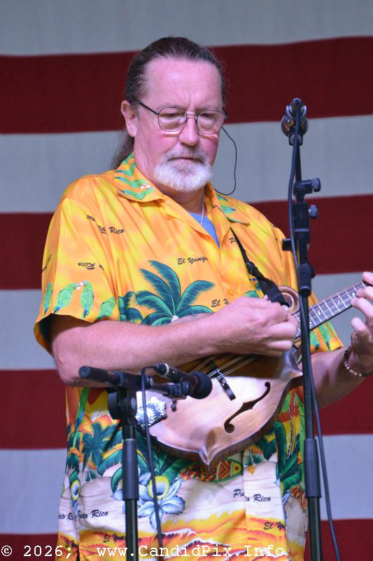 Mike Andes with Nothin' Fancy at the 2026 Nothin' Fancy Bluegrass Festival - photo © Bill Warren