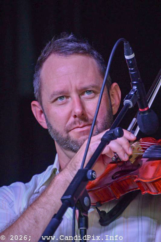 Matt Flake with Pitney Meyer at the 2026 Nothin' Fancy Bluegrass Festival - photo © Bill Warren