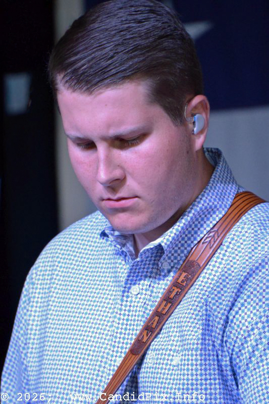 Ethan Church with Amanda Cook Band at the 2026 Nothin' Fancy Bluegrass Festival - photo © Bill Warren