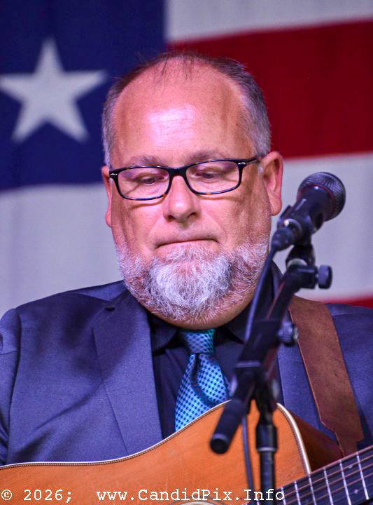 Jimmy Haynes with The Larry Stephenson Band at the 2026 Nothin' Fancy Bluegrass Festival - photo © Bill Warren