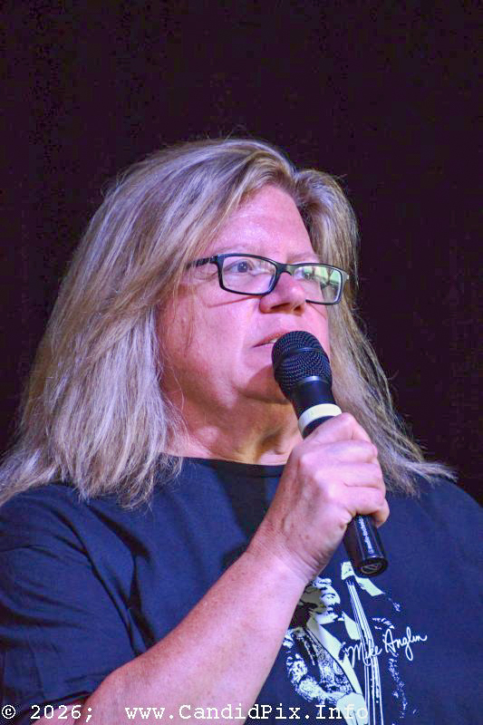 Ami Ricci with Southern Legacy at the 2026 Nothin' Fancy Bluegrass Festival - photo © Bill Warren