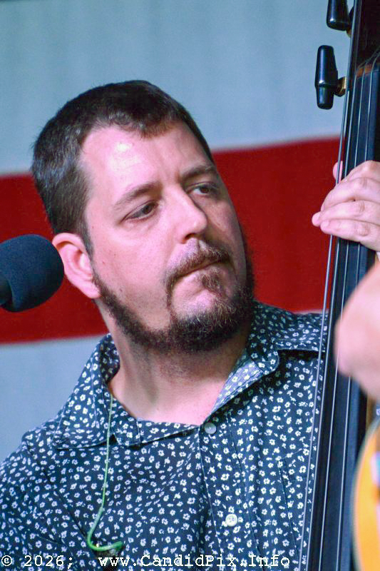 Josh Faul with Amanda Cook Band at the 2026 Nothin' Fancy Bluegrass Festival - photo © Bill Warren