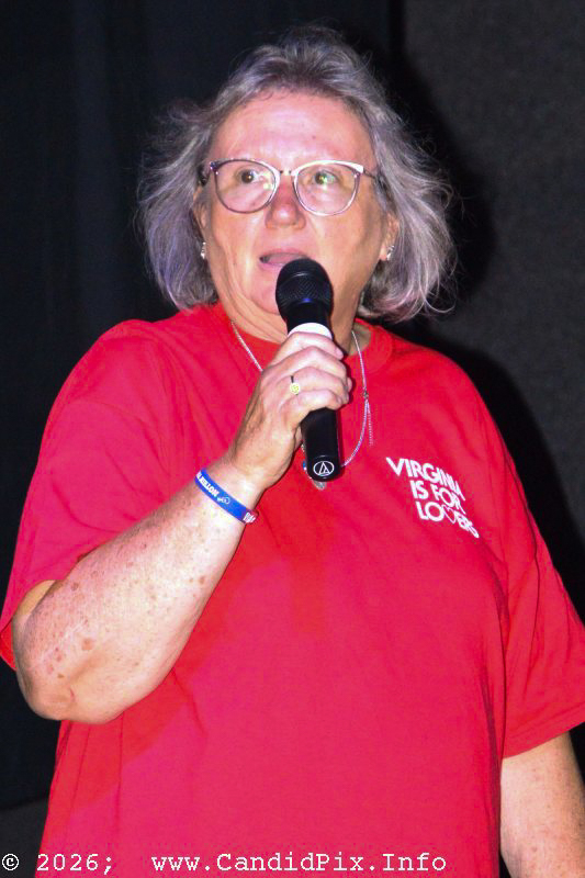 Promoter Robyn Wines at the 2026 Nothin' Fancy Bluegrass Festival - photo © Bill Warren