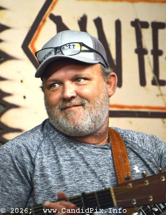 Steve Scott Jr. with Steve Scott & The Scott Brothers at the 2026 Van Wert County Bluegrass Festival - photo © Bill Warren