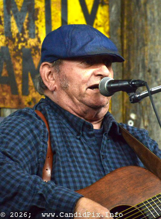 Mike Kaufmann with Crossroads at the 2026 Van Wert County Bluegrass Festival - photo © Bill Warren