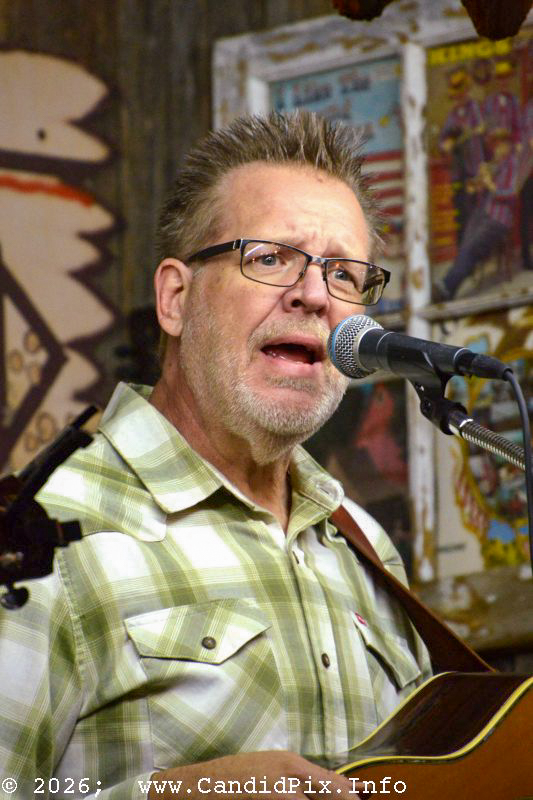 Brad Lambert with The Tacketts at the 2026 Van Wert County Bluegrass Festival - photo © Bill Warren