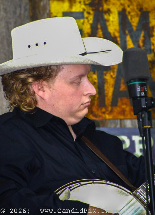 Codie Allen with the Kevin Prater Band at the 2026 Van Wert Country Bluegrass Festival - photo © Bill Warren