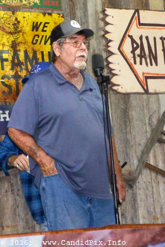 Bill Warren speaks at the 2026 Van Wert Country Bluegrass Festival - photo © Bill Warren