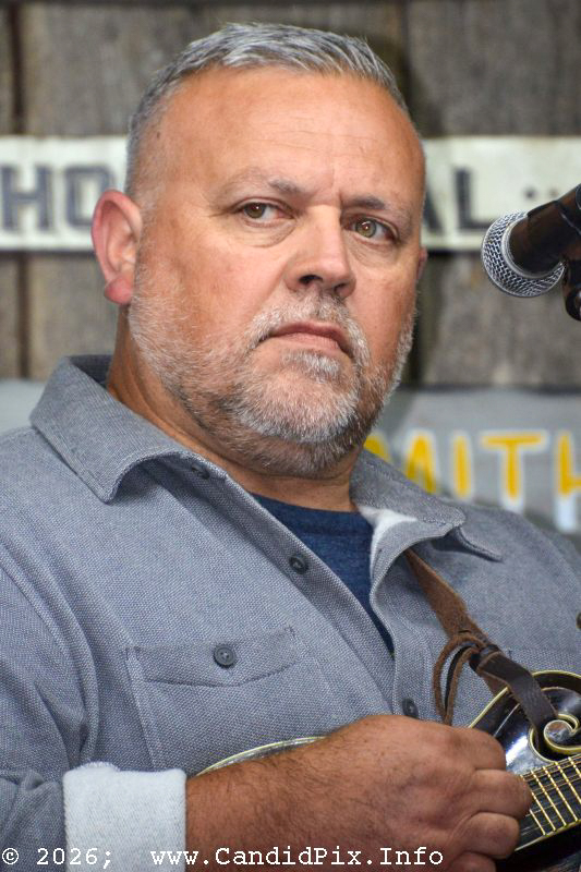 Brian Scott with New Outlook at the 2026 Van Wert Country Bluegrass Festival - photo © Bill Warren