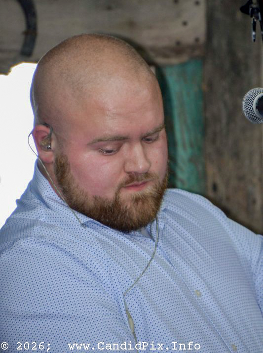 Tyler Payton with 7 Mile Bluegrass at the 2026 Van Wert Country Bluegrass Festival - photo © Bill Warren