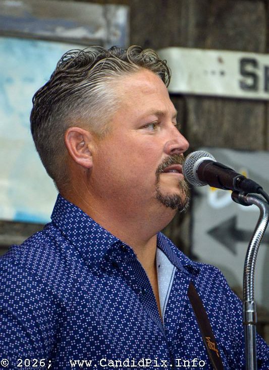Jeremie Cole with Fox Tail Grass at the 2026 Van Wert Country Bluegrass Festival - photo © Bill Warren
