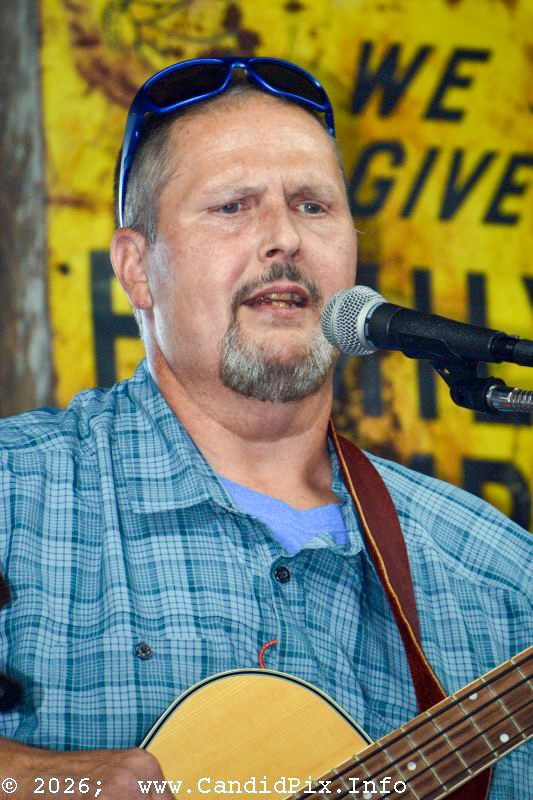 Mark Prater with Blue Roads at the 2026 Van Wert Country Bluegrass Festival - photo © Bill Warren
