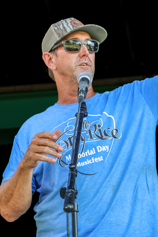 Festival promoter Cody Johnson at the 2026 Camp Springs Labor Day Weekend Blue Grass Festival - photo © G. Nicholas Hancock