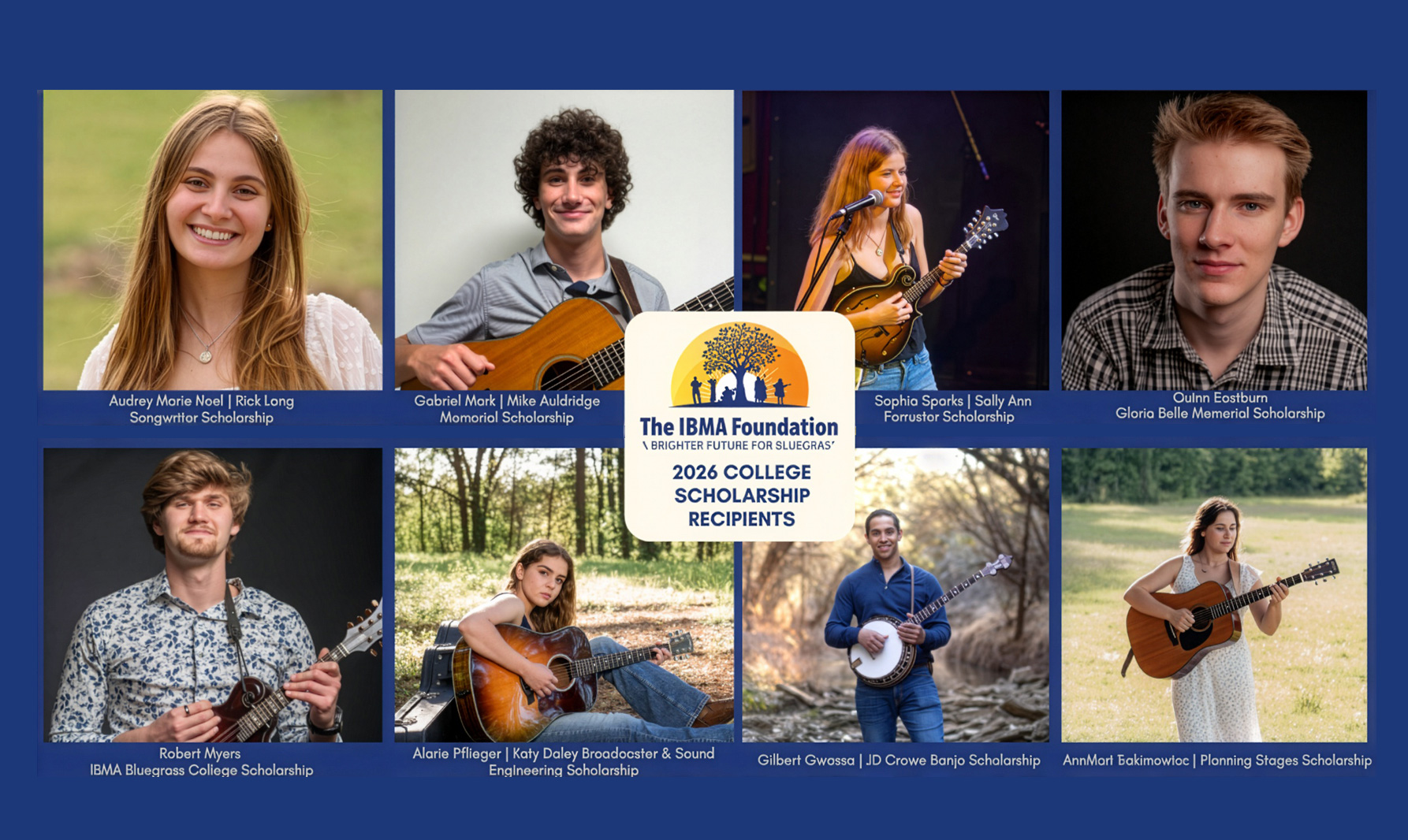 2026 IBMA Foundation college scholarship recipients