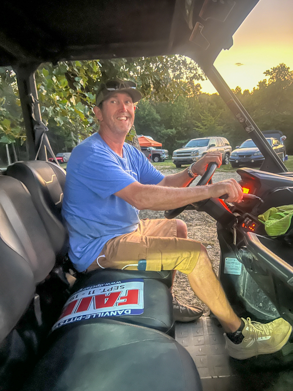 Promoter Cody Johnston at the 2026 Camp Springs Labor Day Blue Grass Festival - photo © Sandy Hatley